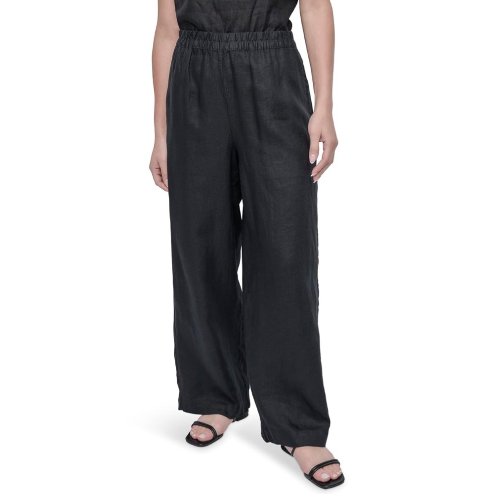 DKNY linen wide leg pants